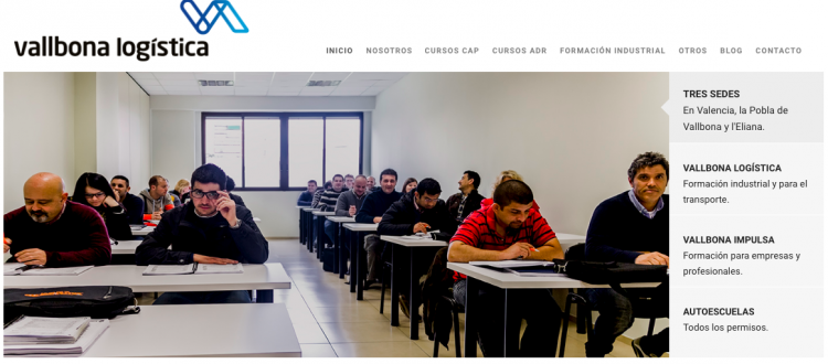 Nueva web de nuestro centro de formación para el transporte en Valencia